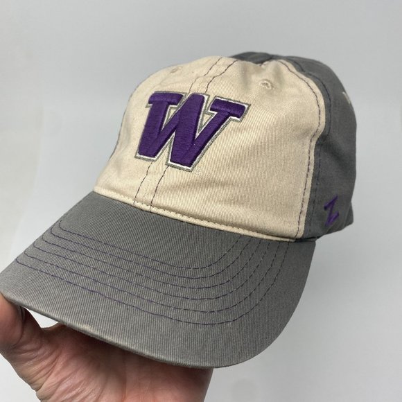 Zephyr Adjustable Washington W Hat Unisex Cap 100% Cotton Khaki/Gray - Picture 8 of 8